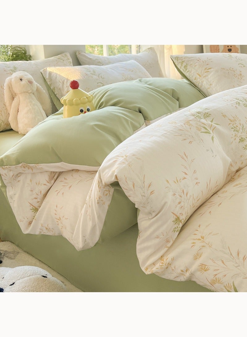 MIXDE Four-piece bedding microfiber soft quilt set, including 1 quilt cover, 1 bed sheet and 2 pillowcases (quilt cover: 200*230cm, bed sheet: 230*250cm, pillowcase: 48*74cm) - Image 4